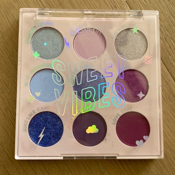Colourpop Pressed Powder Palette Sweet Vibes blues purple 9 eyeshadows new - Picture 1 of 5